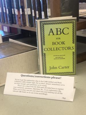 CABS 22 ABC for Book Collectors