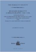 Richard Hakluyt: A Bibliography 1580-1588